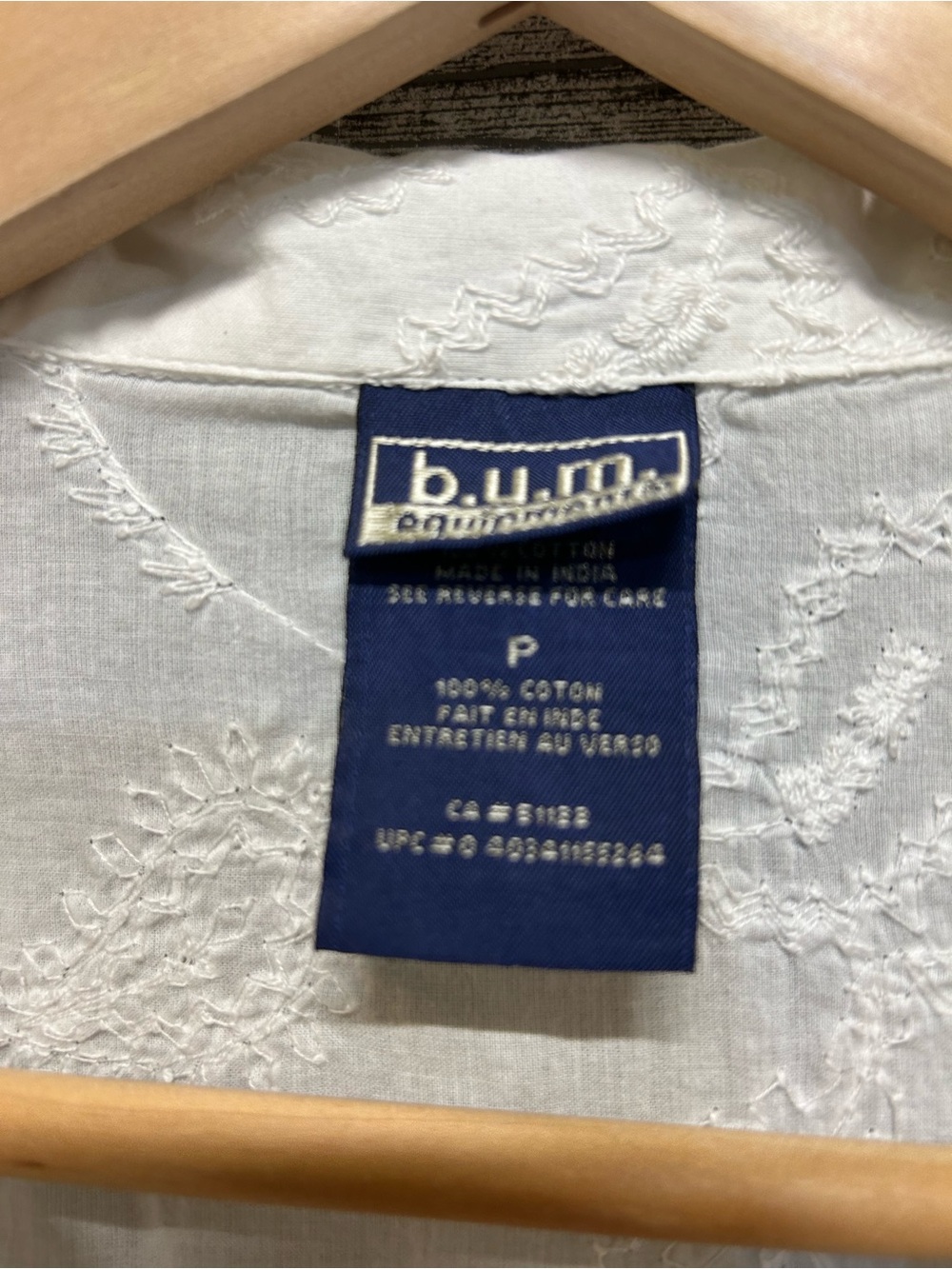 Bum Equipment Vintage Y2K White Cotton Embroidered Blouse Ruffled Shirt Sz S - Picture 6 of 6